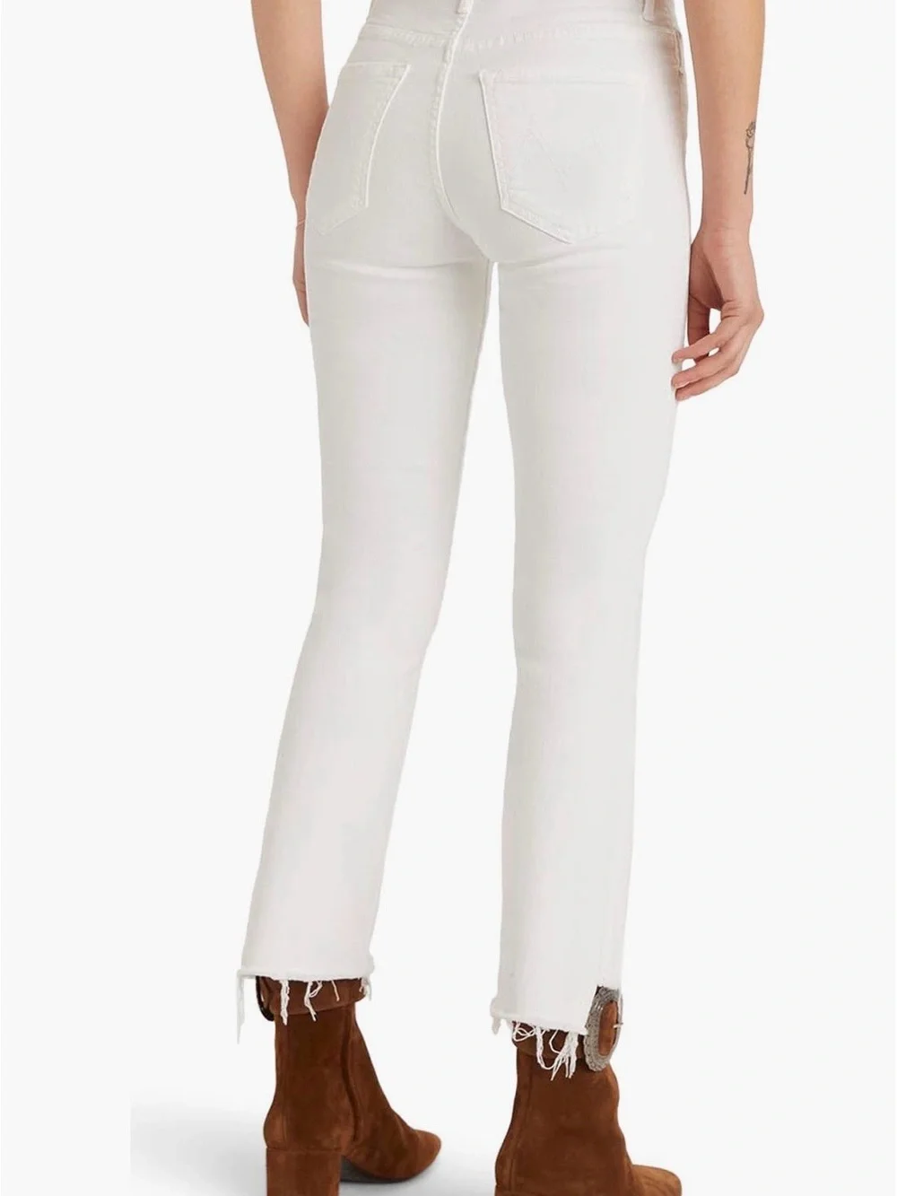 MOTHER Insider High Waist Crop Step Hem
